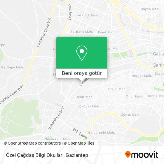 Özel Çağdaş Bilgi Okulları harita