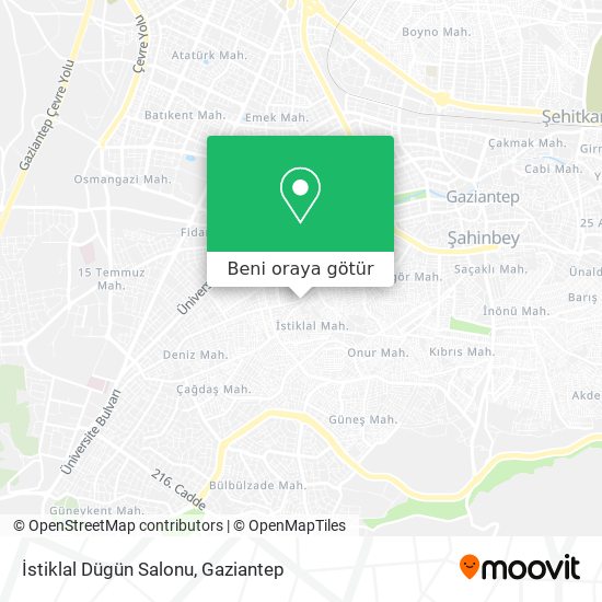 İstiklal Dügün Salonu harita