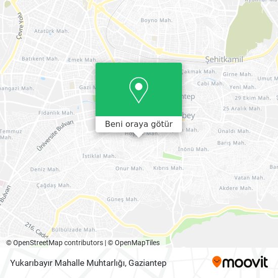 Yukarıbayır Mahalle Muhtarlığı harita