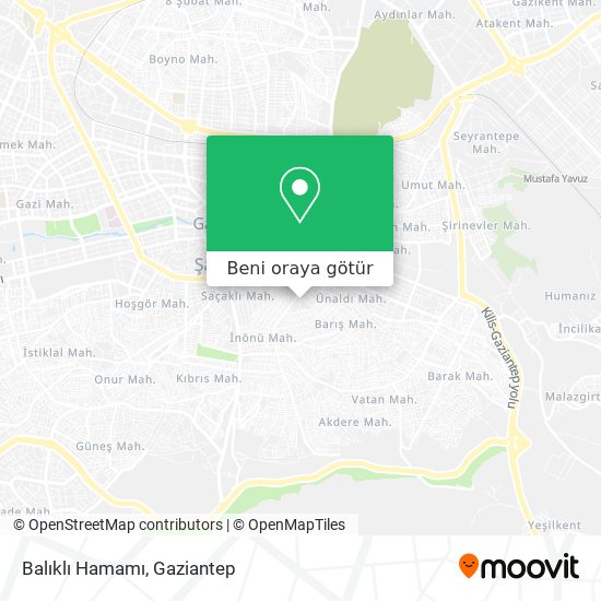 Balıklı Hamamı harita