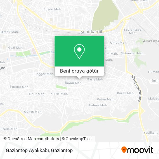 Gaziantep Ayakkabı harita