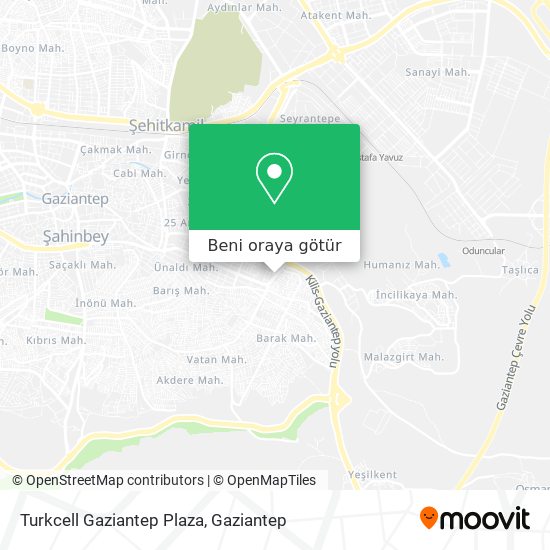 Turkcell Gaziantep Plaza harita