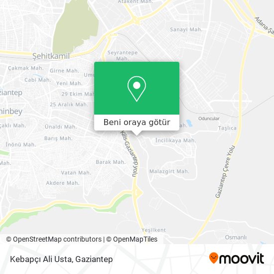 Kebapçı Ali Usta harita