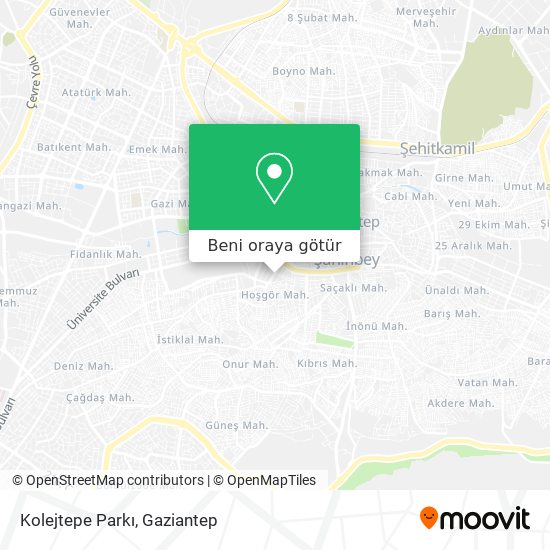 Kolejtepe Parkı harita