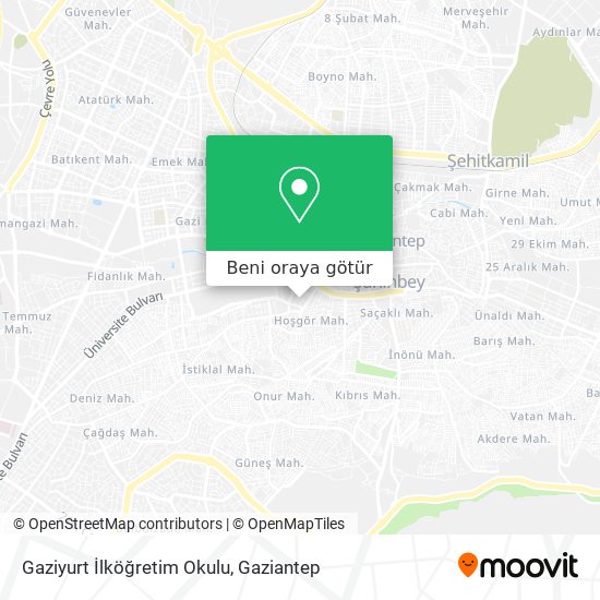 Gaziyurt İlköğretim Okulu harita