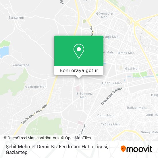 Şehit Mehmet Demir Kız Fen İmam Hatip Lisesi harita