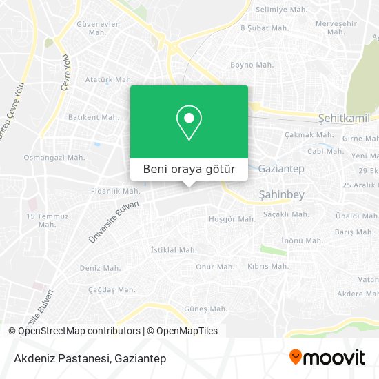 Akdeniz Pastanesi harita