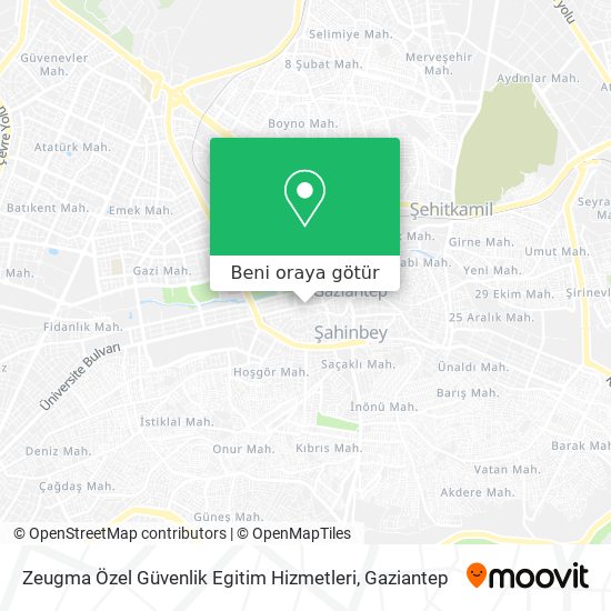 Zeugma Özel Güvenlik Egitim Hizmetleri harita
