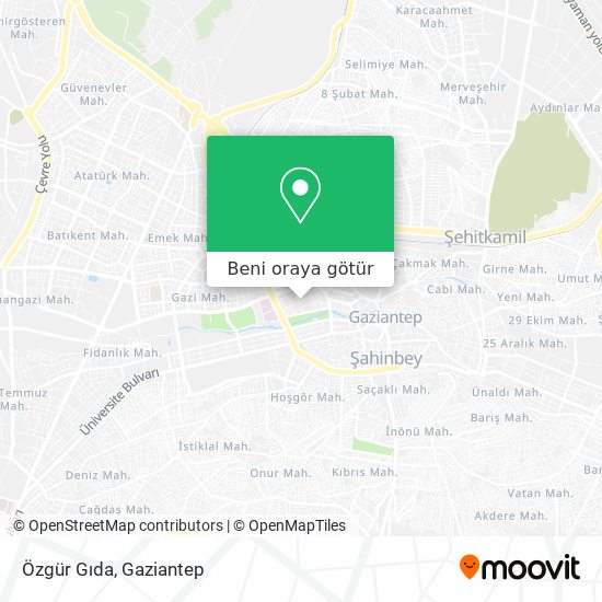Özgür Gıda harita