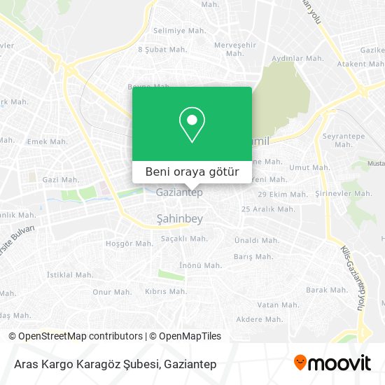 Aras Kargo Karagöz Şubesi harita
