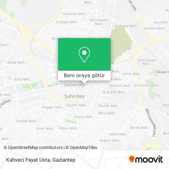 Kahveci Fayat Usta harita