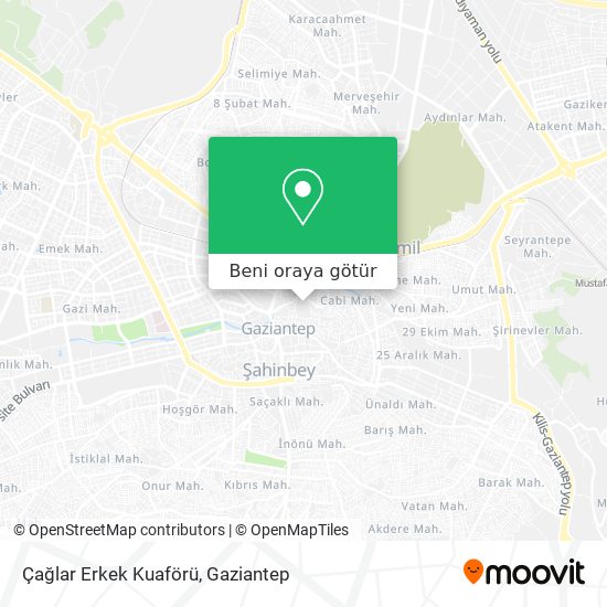 Çağlar Erkek Kuaförü harita