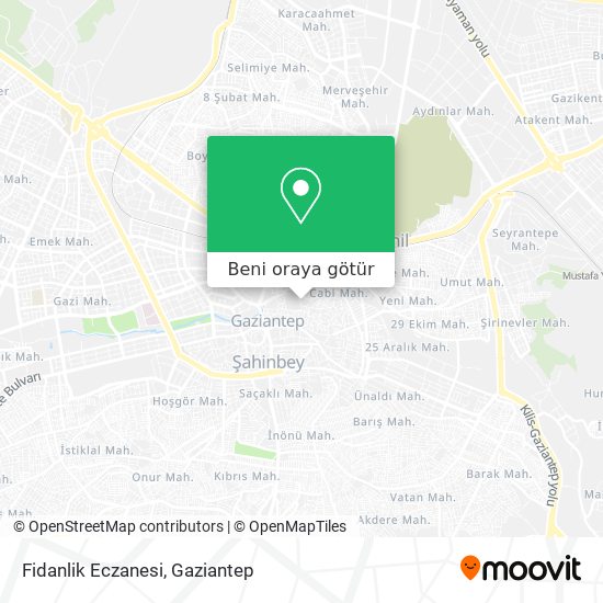 Fidanlik Eczanesi harita