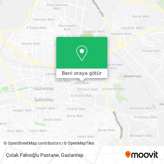Çolak Fakıoğlu Pastane harita