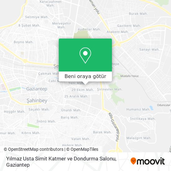 Yılmaz Usta Simit Katmer ve Dondurma Salonu harita