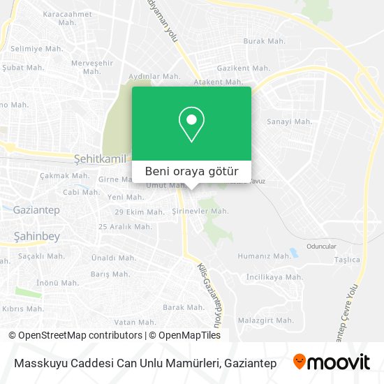 Masskuyu Caddesi Can Unlu Mamürleri harita