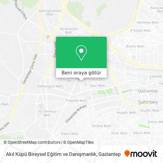 Akıl Küpü Bireysel Eğitim ve Danışmanlık harita