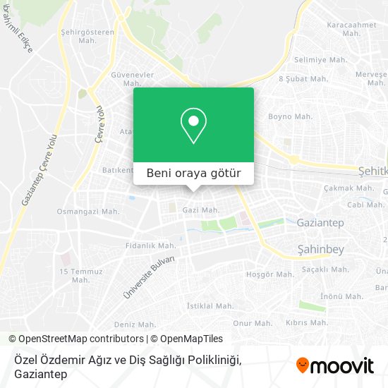 Özel Özdemir Ağız ve Diş Sağlığı Polikliniği harita