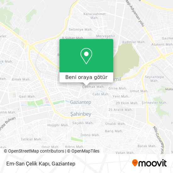 Em-San Çelik Kapı harita