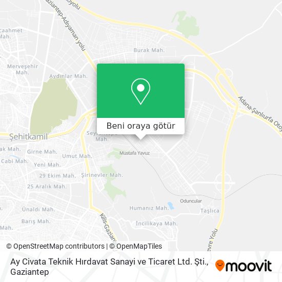 Ay Civata Teknik Hırdavat Sanayi ve Ticaret Ltd. Şti. harita