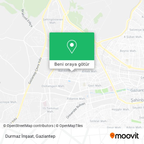 Durmaz İnşaat harita