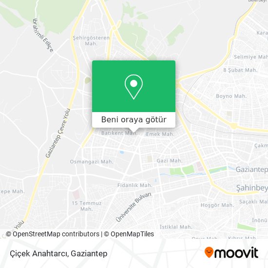 Çiçek Anahtarcı harita