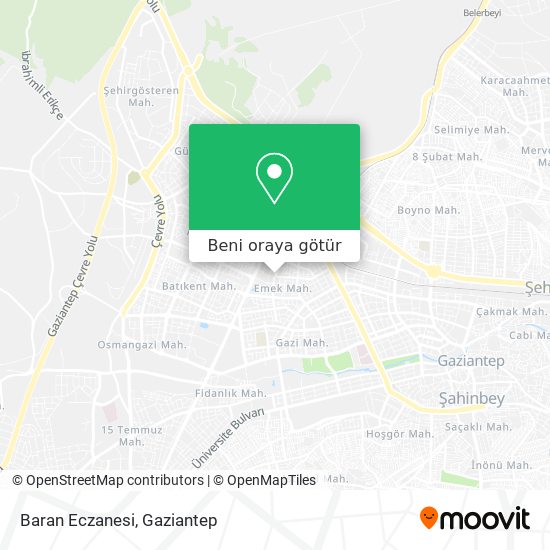 Baran Eczanesi harita