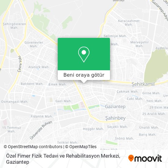 Özel Fimer Fizik Tedavi ve Rehabilitasyon Merkezi harita