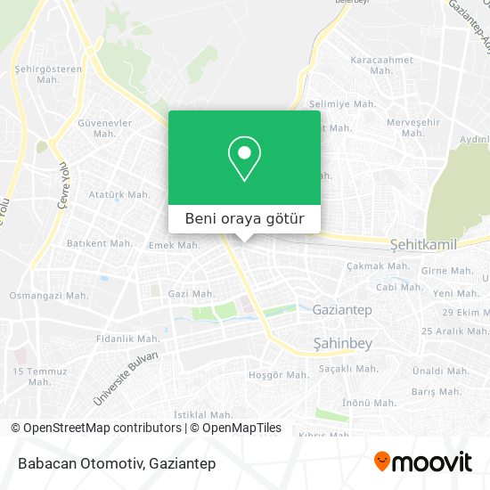 Babacan Otomotiv harita