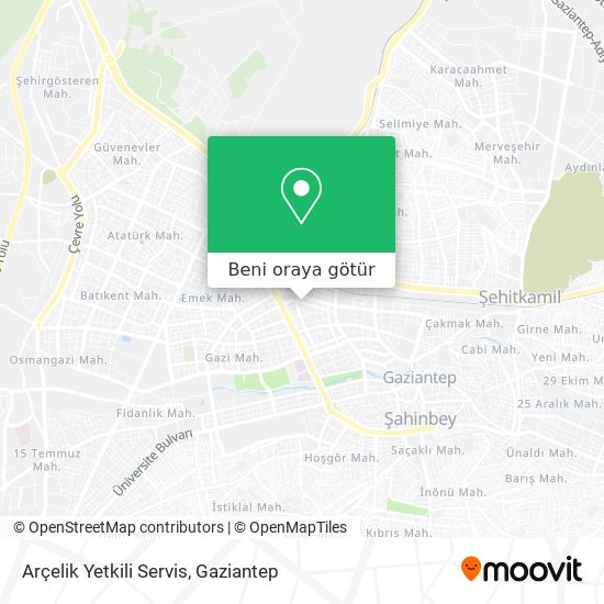 Arçelik Yetkili Servis harita