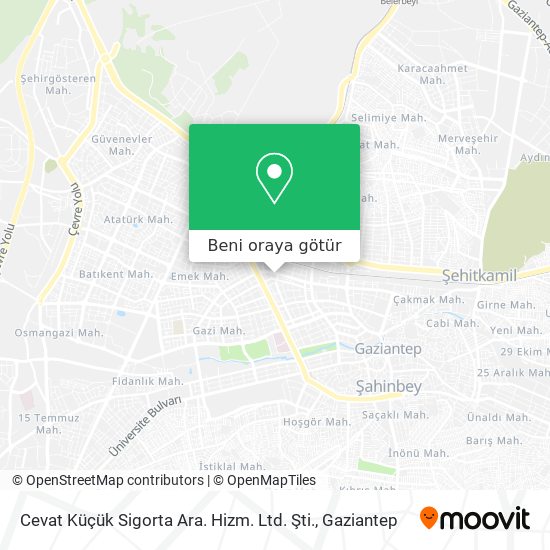 Cevat Küçük Sigorta Ara. Hizm. Ltd. Şti. harita