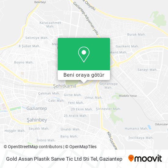 Gold Assan Plastik Sanve Tic Ltd Sti Tel harita