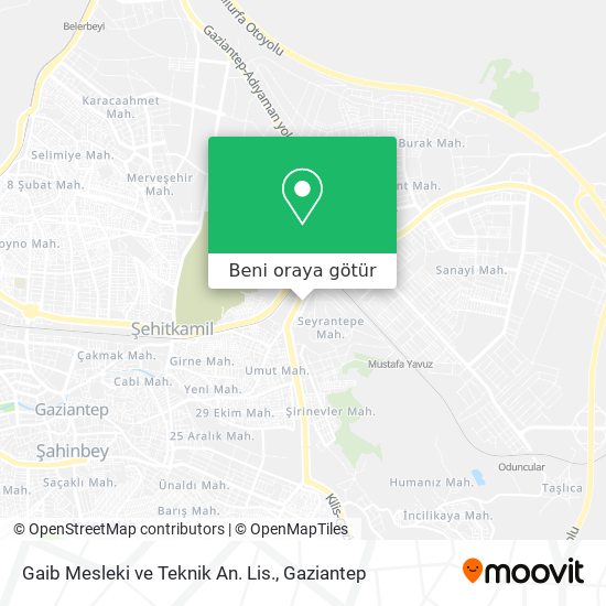 Gaib Mesleki ve Teknik An. Lis. harita