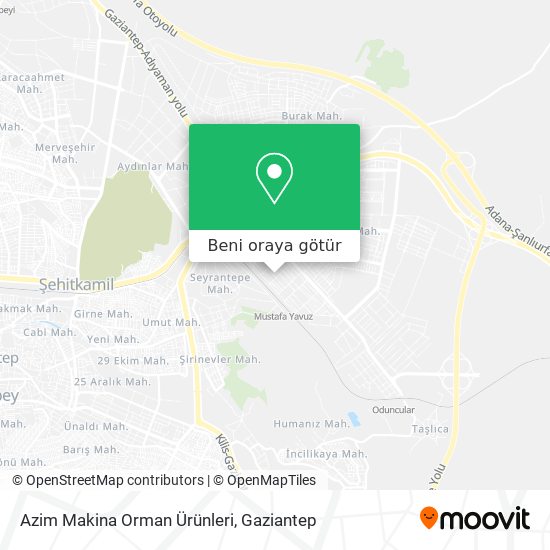 Azim Makina Orman Ürünleri harita