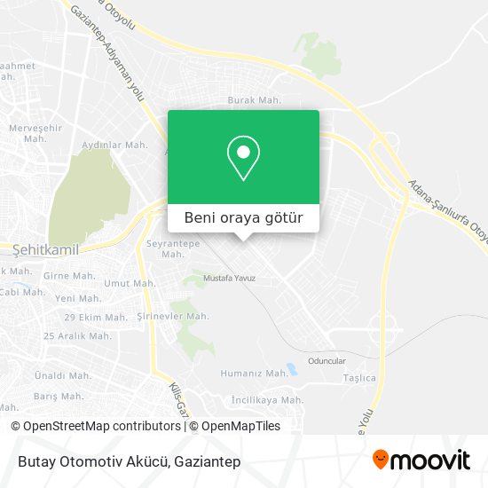 Butay Otomotiv Akücü harita