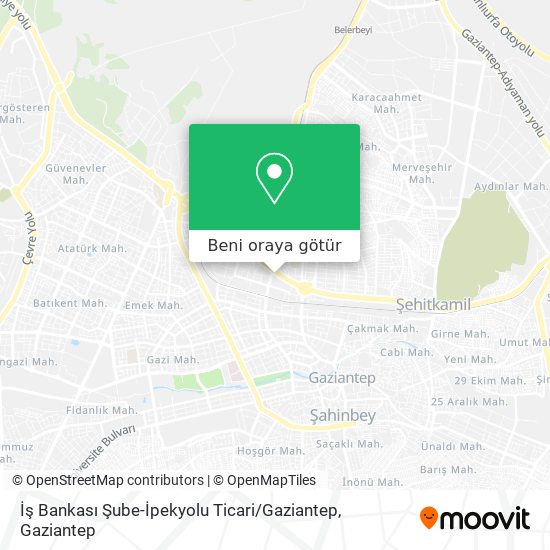 İş Bankası Şube-İpekyolu Ticari / Gaziantep harita