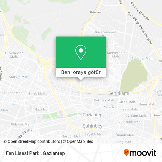 Fen Lisesi Parkı harita