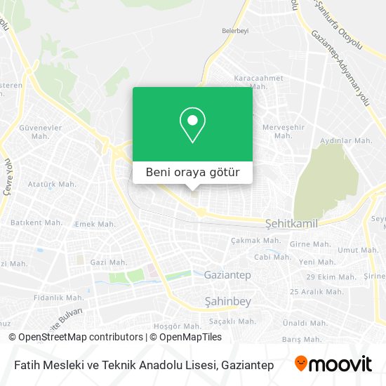 Fatih Mesleki ve Teknik Anadolu Lisesi harita