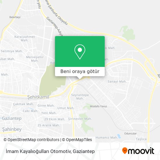 İmam Kayalıoğulları Otomotiv harita