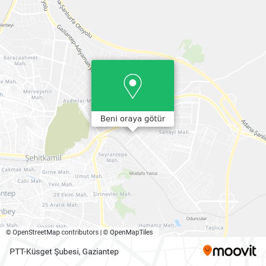 PTT-Küsget Şubesi harita