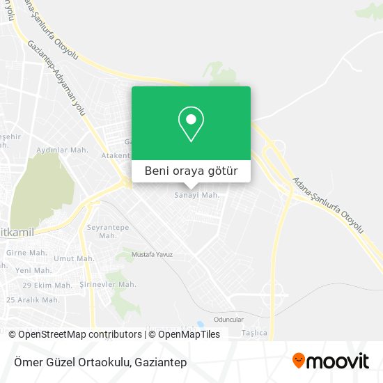 Ömer Güzel Ortaokulu harita