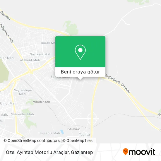 Özel Ayıntap Motorlu Araçlar harita