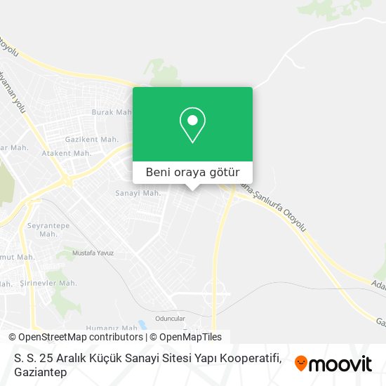 S. S. 25 Aralık Küçük Sanayi Sitesi Yapı Kooperatifi harita
