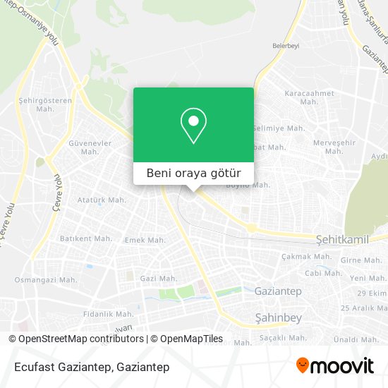 Ecufast Gaziantep harita