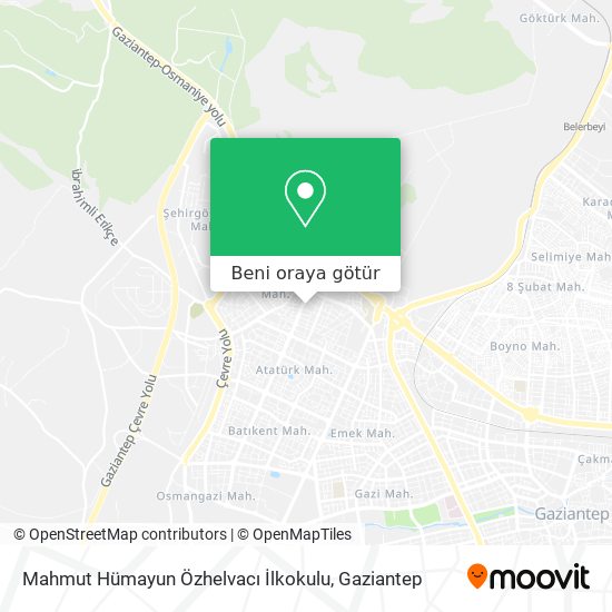 Mahmut Hümayun Özhelvacı İlkokulu harita