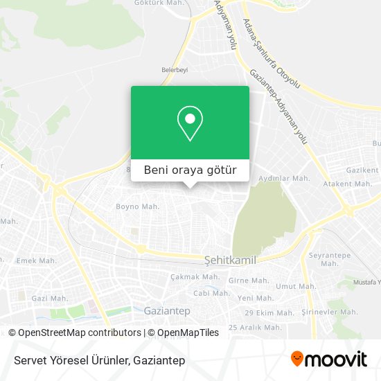 Servet Yöresel Ürünler harita
