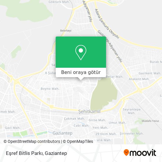 Eşref Bitlis Parkı harita