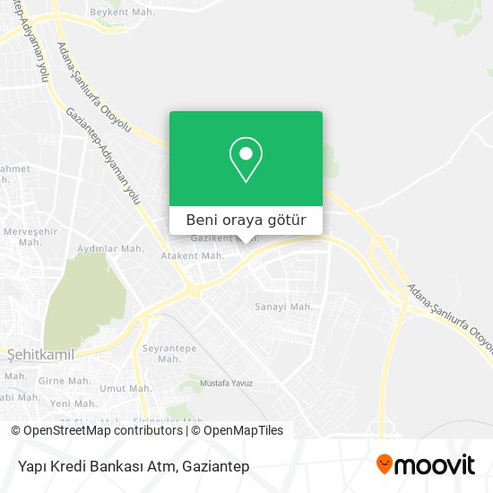 Yapı Kredi Bankası Atm harita