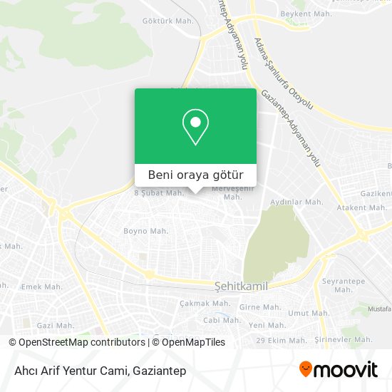 Ahcı Arif Yentur Cami harita