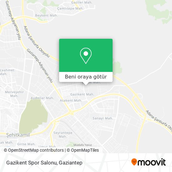 Gazikent Spor Salonu harita